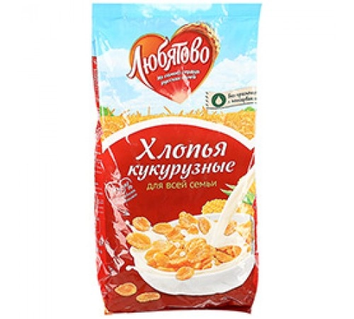 Хлопья кукурузные Любятово 300 гр Хлопья кукурузные Любятово 300 гр