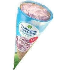 Мороженое рожок Пломбир с джемом черники Талицкий 70 гр