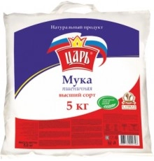 Мука пшеничная высший сорт Царь 5 кг