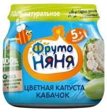 Пюре овощное цветная капуста кабачок ФрутоНяня 80гр