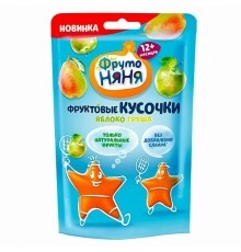 Кусочки фруктовые Яблоко груша ФрутоНяня 15 гр