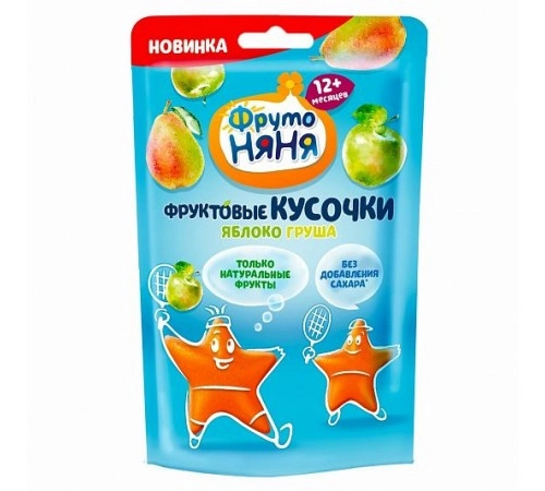 Кусочки фруктовые Яблоко груша ФрутоНяня 15 гр Кусочки фруктовые Яблоко груша ФрутоНяня 15 гр