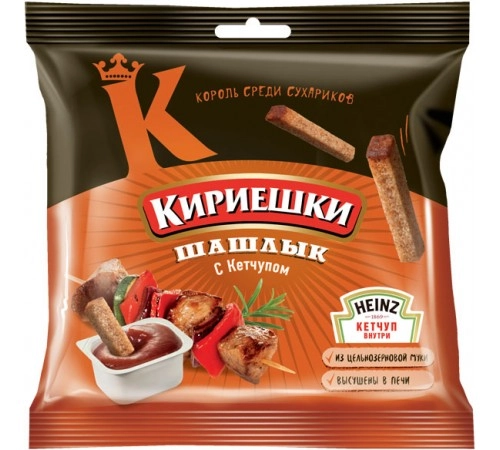 Сухарики Шашлык+кетчуп Кириешки 60 гр