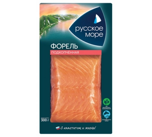 Форель филе кусок подкопченная Русское Море 200гр