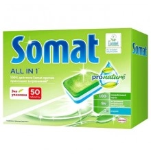 Таблетки для посудомоечной машины Pro Nature Somat 50 шт