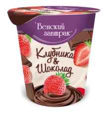 Десерт творожный Клубника и Шоколад Венский завтрак 150гр