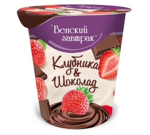 Десерт творожный Клубника и Шоколад Венский завтрак 150гр Десерт творожный Клубника и Шоколад Венский завтрак 150гр