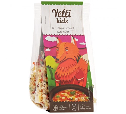 Супчик детский буковки Yelli 80г Супчик детский буковки Yelli 80г