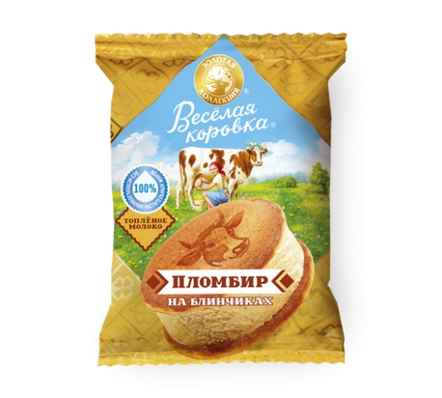 Мороженое пломбир на блинчиках Веселая коровка 74гр