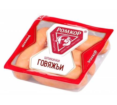 Шпикачки говяжьи Ромкор 400 гр Шпикачки говяжьи Ромкор 400 гр