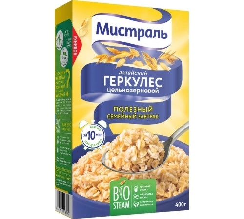 Хлопья Геркулес Алтайский Мистраль 400 гр Хлопья Геркулес Алтайский Мистраль 400 гр