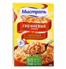 Хлопья Гречневые Мистраль 400 гр