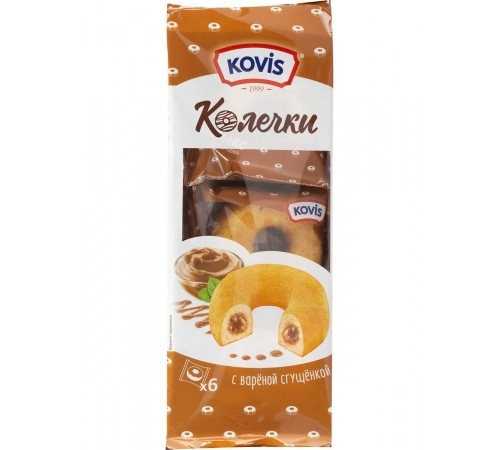 Колечки с вареной сгущенкой Ковис 240гр Колечки с вареной сгущенкой Ковис 240гр