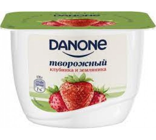 Творожок Клубника земляника Данон 130 г 3,6% Творожок Клубника земляника Данон 130 г 3,6%