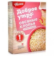 Хлопья овсяные моментальные Увелка 400гр