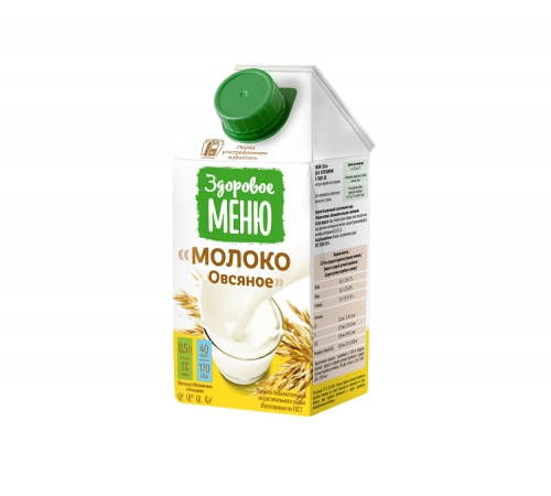 Молоко овсяное Здоровое Меню 0,5л 1,2%