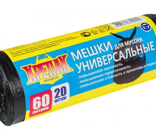 Мешки д/мусора Крепак 20шт 60л Мешки д/мусора Крепак 20шт 60л