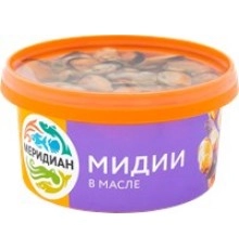 Мидии в масле Меридиан 180гр