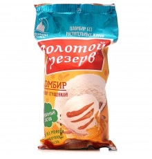 Мороженое Золотой резерв пломбир с вареной сгущенкой Снежный городок 80 гр