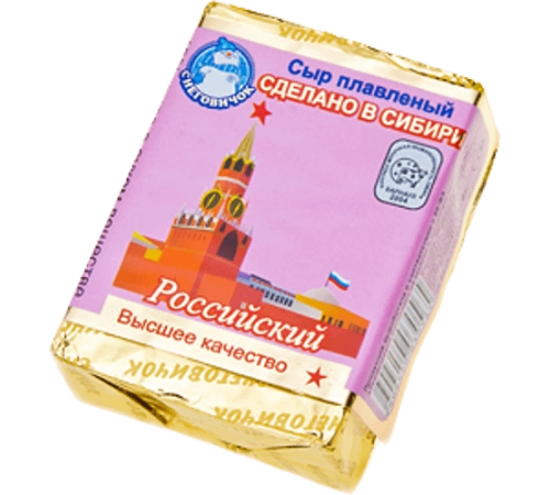Сыр плавленный Российский Снеговичок 90гр