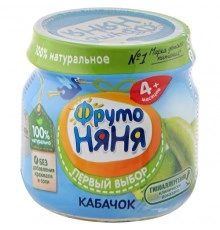Пюре овощное кабачок ФрутоНяня 80 гр