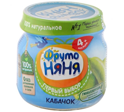 Пюре овощное кабачок ФрутоНяня 80 гр Пюре овощное кабачок ФрутоНяня 80 гр