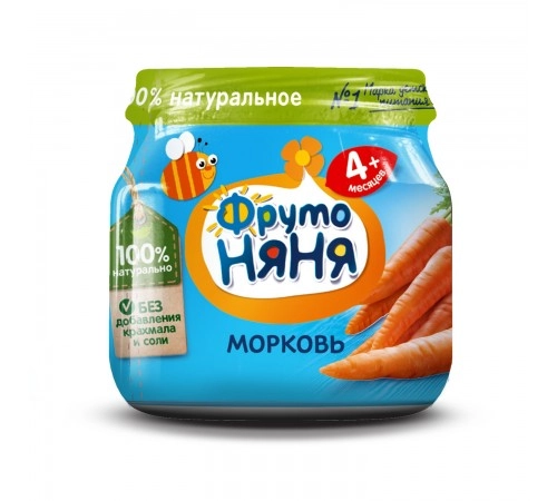 Пюре овощное морковь ФрутоНяня 80 гр Пюре овощное морковь ФрутоНяня 80 гр