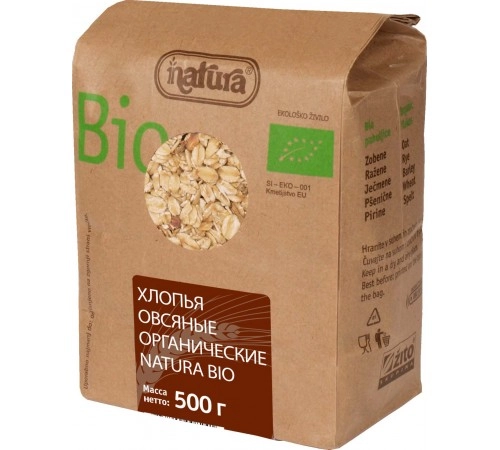 Хлопья овсяные органические Natura bio 500г Хлопья овсяные органические Natura bio 500г