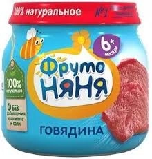 Пюре мясное Говядина 80гр ФрутоНяня