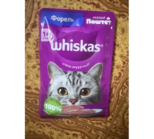 Корм для кошек Форель паштет Вискас 75гр