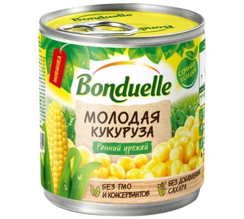 Кукуруза молодая Бондюэль 170гр Кукуруза молодая Бондюэль 170гр