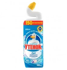 Ср-во чистящее для унитазов Туалетный утенок гель Морской 900 мл