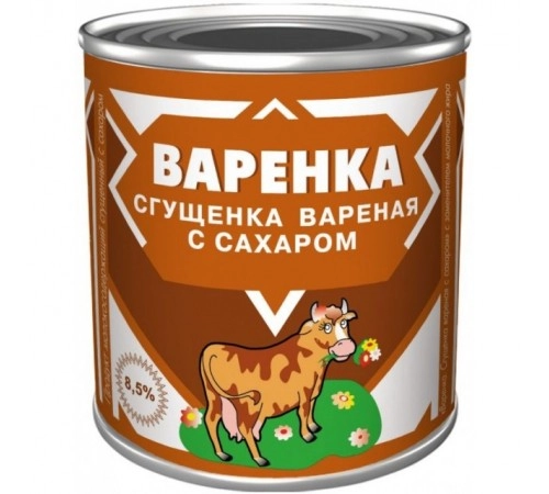 Сгущенка вареная с сахаром ж/б Варенка 370гр