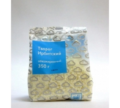 Творог обезжиренный пакет Ирбитский 350 гр