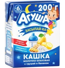 Каша злаковая засыпай-ка груша-банан Агуша 200мл