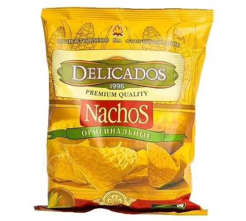 Чипсы кукурузные сыр и зелень Начос 75 гр