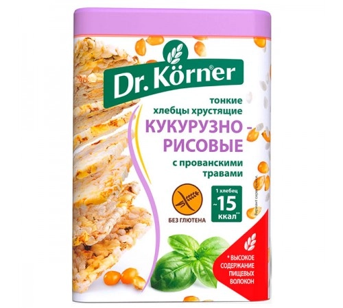Хлебцы Прованские травы кукурузно-рисовые Др.Кернер 100 гр