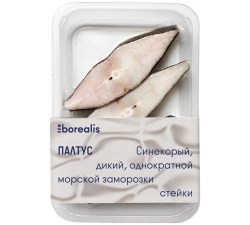 Палтус синекорый стейк BOREALIS 400гр Палтус синекорый стейк BOREALIS 400гр