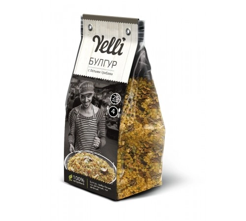 Булгур с белыми грибами Yelli 250 гр Булгур с белыми грибами Yelli 250 гр