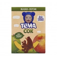 Сок яблоко-персик Тема 200 мл