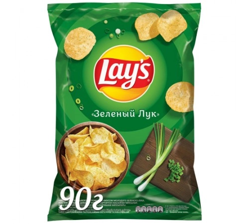 Чипсы картофельные зеленый лук Лейс 70 гр Чипсы картофельные зеленый лук Лейс 70 гр