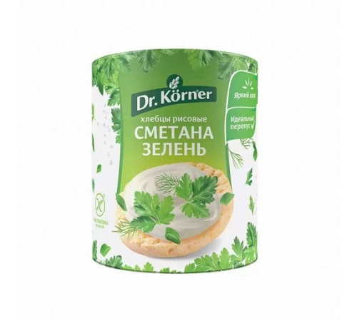 Хлебцы рисовые Сметана зелень Dr.Korner 100 гр Хлебцы рисовые Сметана зелень Dr.Korner 100 гр