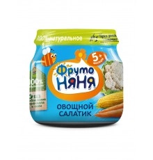 Пюре овощное Овощной салатик ФрутоНяня  80гр