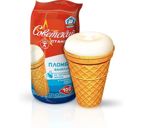 Мороженое Советский стандарт пломбир ваниль  РосФрост 100г