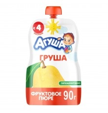 Пюре фруктовое Груша Агуша 90гр