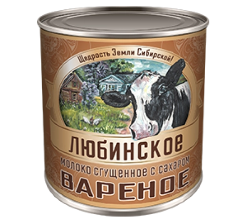 Молоко сгущенное вареное Любинское 380гр