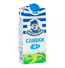 Сливки питьевые ультрапастеризованные Простоквашино 350 гр 10%