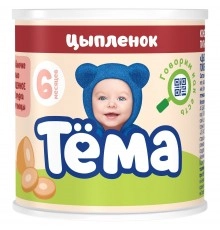 Пюре мясное Цыпленок Тёма 90г