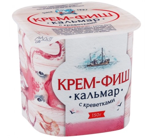 Паста рыбная Крем-Фиш кальмар-креветки Европром 150 гр