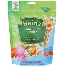 Каша овсяная с молоком и персиком Heinz 250гр